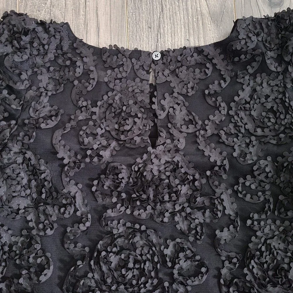 Loft PXXS Tulle Puff Sleeve Top